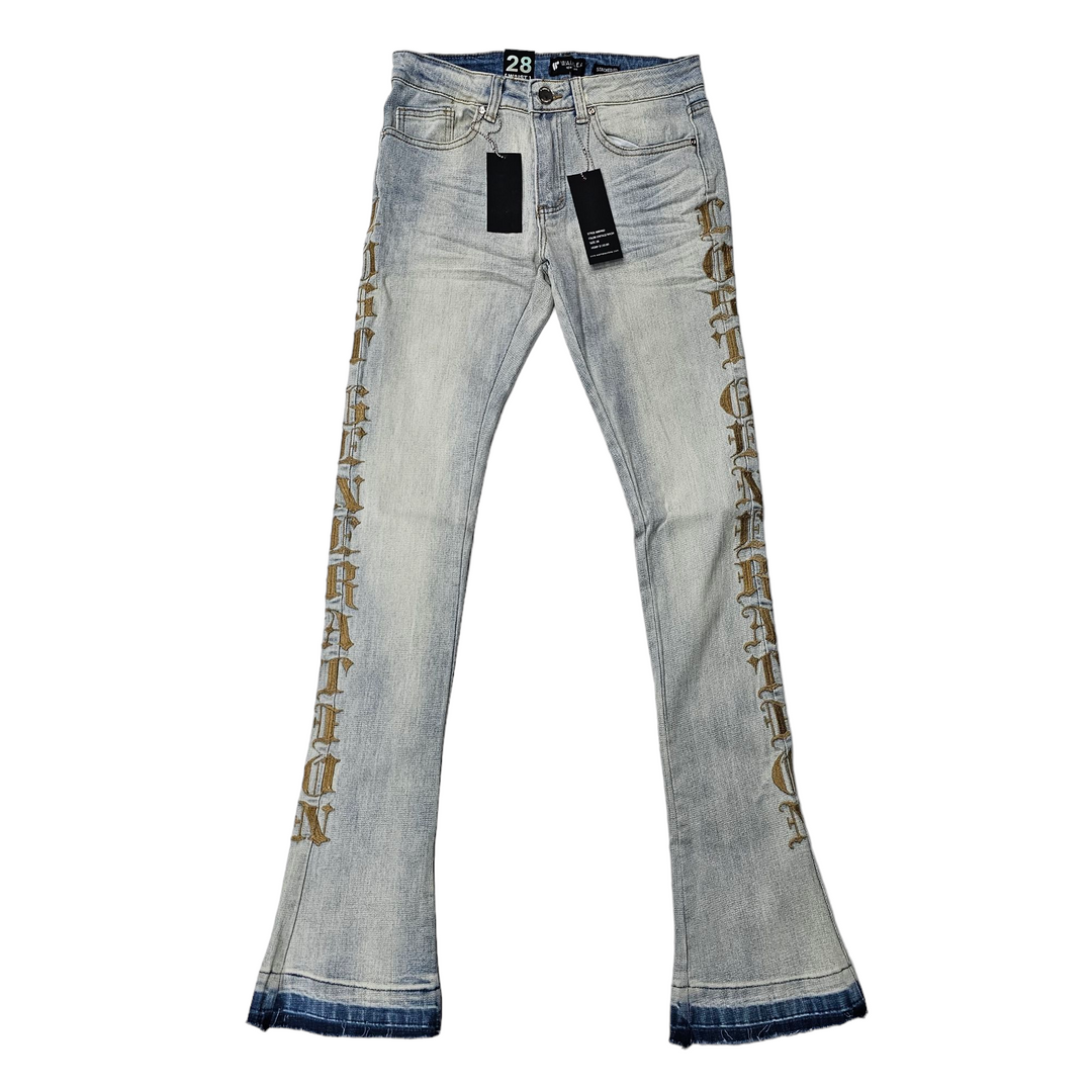 デニム・ジーパン Wai Kei star denim pants 5BNY318 セール】【WEB限定】【TINY低身長さん向け】ハイウエストKNEE