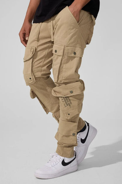 Slim Taper Fit - Defcon Cargo Pants (KHAKI) 5683M