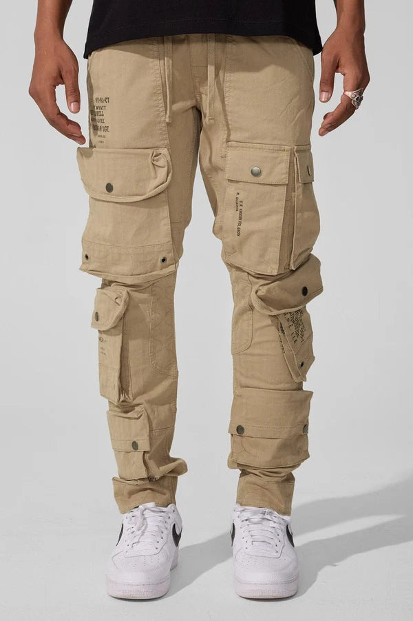Slim Taper Fit - Defcon Cargo Pants (KHAKI) 5683M