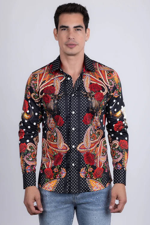 CRANEO DE TORO LONG SLEEVE SHIRT 5SPR13 BLACK