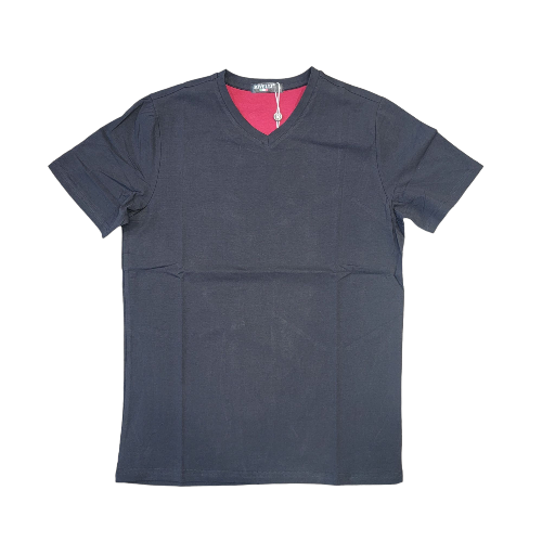 Rivelli Plain V-Neck Tee RV02 Black