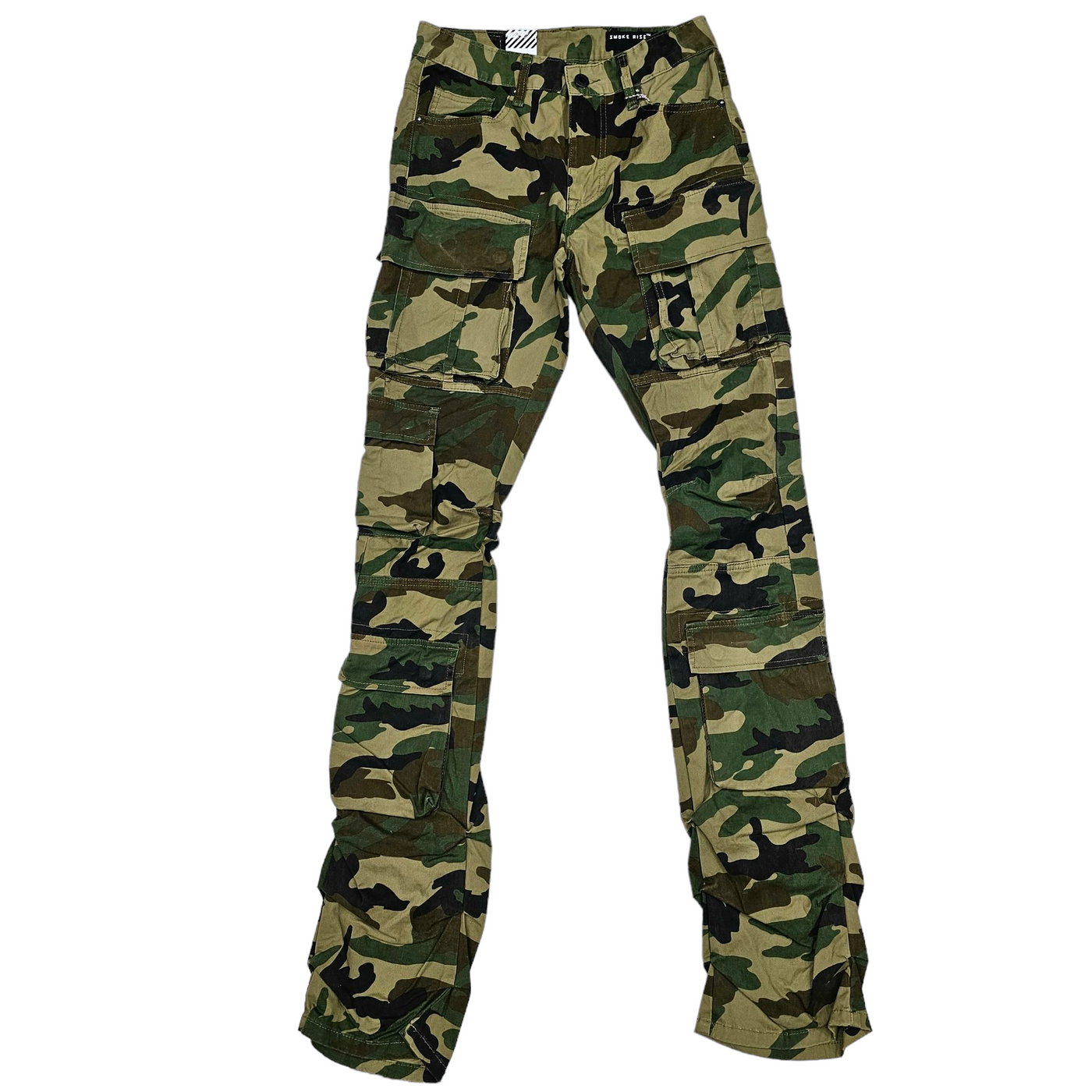 Smoke Rise Utility Multi Cargo Stacked Jeans Camo JP24239