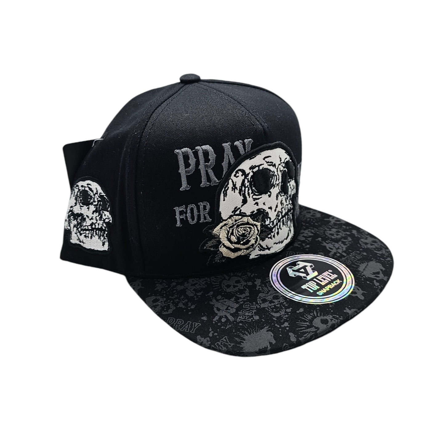 TOP LEVEL SKULL SNAPBACK HAT