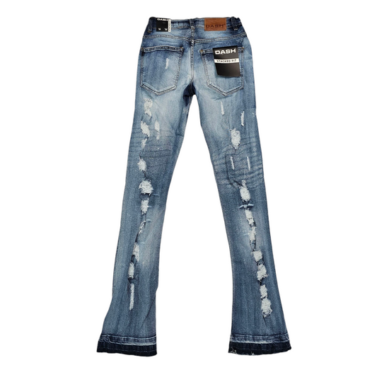 DASH STACKED DENIM JEANS AGED WASH AD2014