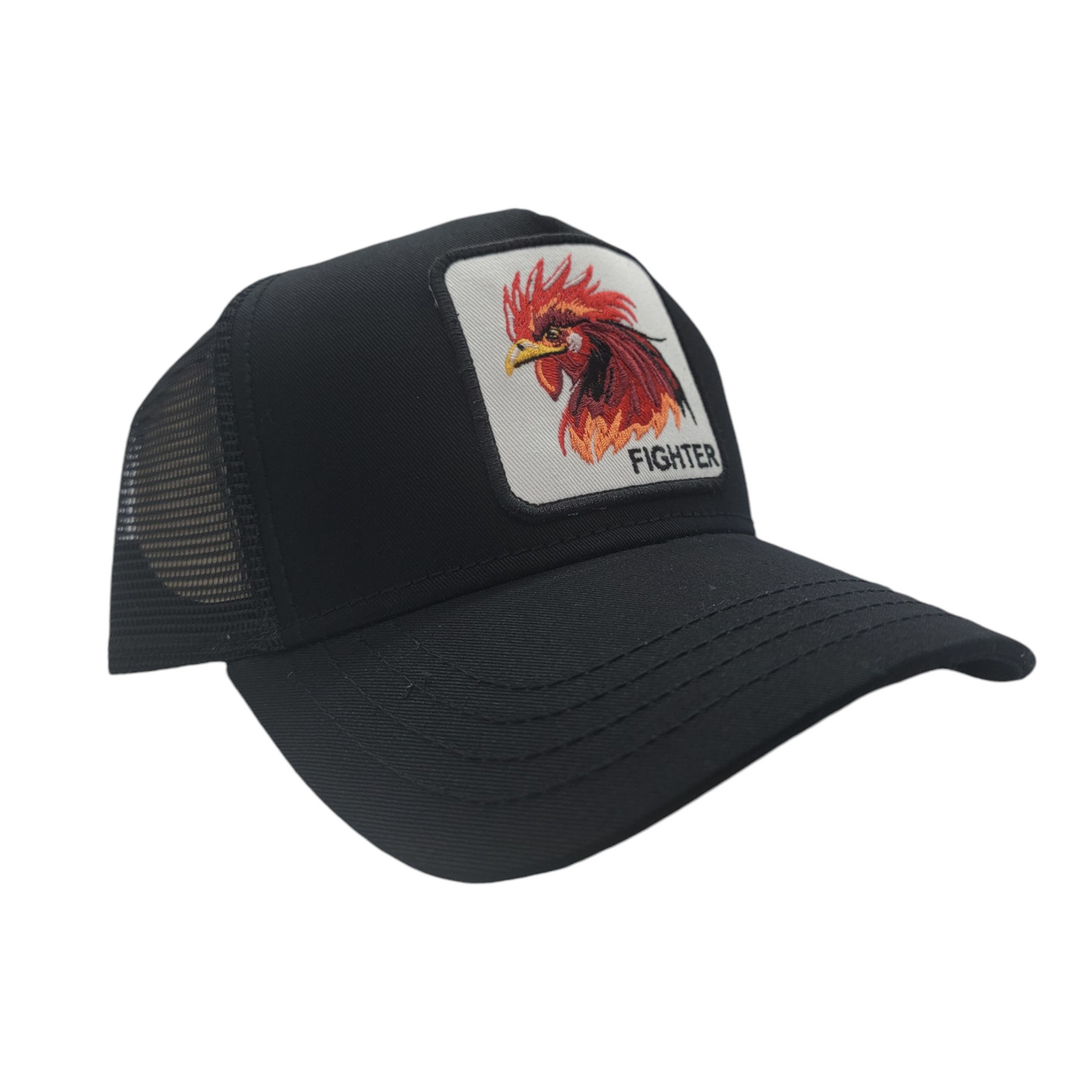 KBETHOS FIGHTER TRUCKER HAT BLACK