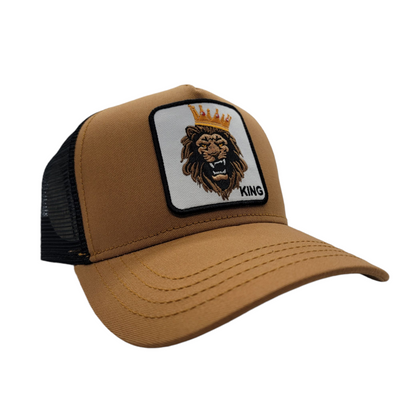 KBETHOS LION KING TRUCKER HAT KHAKI