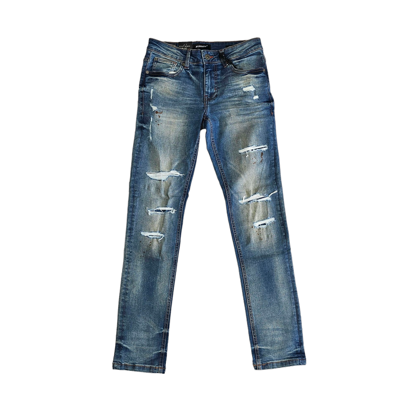 M. Society Men's Skinny Fit Jeans Hazy 80323