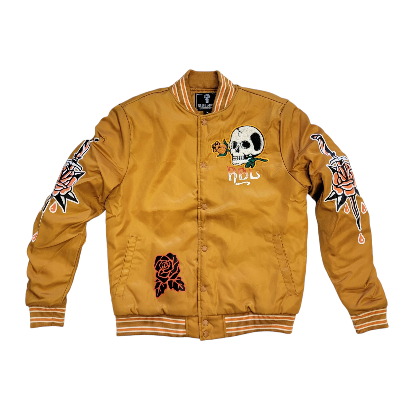 REBEL ROSES NYLON JACKET TIMBER