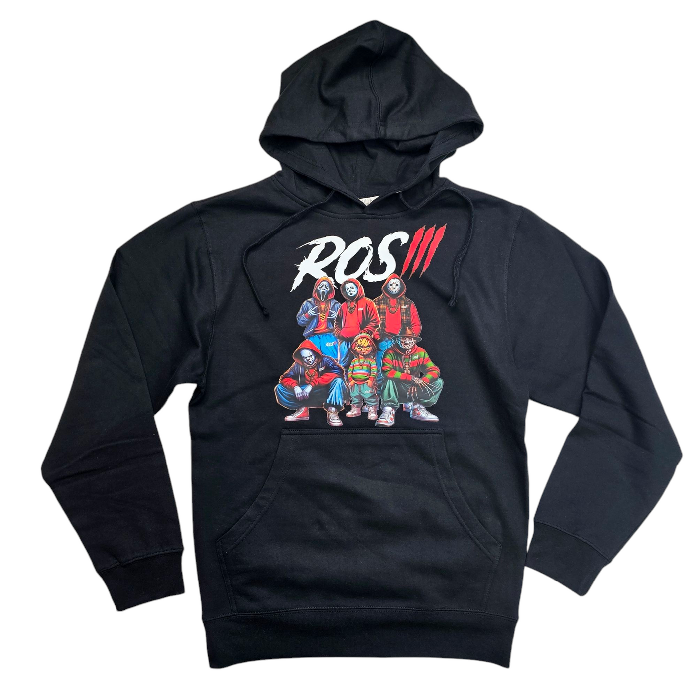 ROS 3 HORROR ICONS HOODIE BLACK