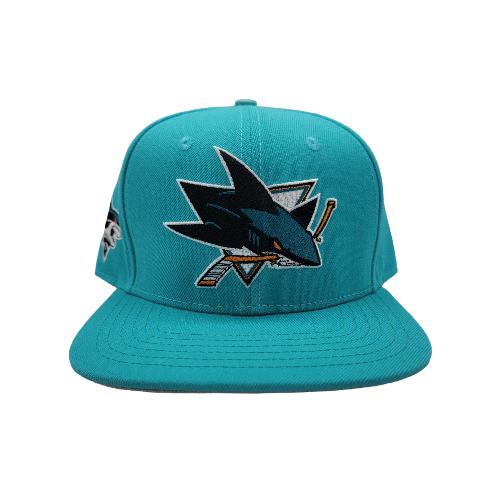 San Jose Sharks Classic Logo Snapback Hat Teal