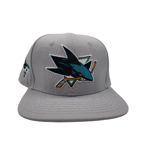 Jose Sharks Classic Logo Snapback Hat Gray