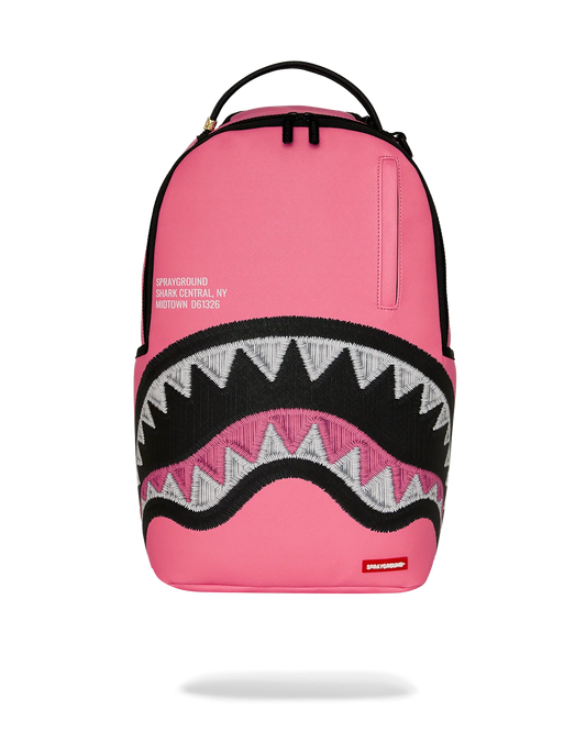 SPRAYGROUND SHARK CENTRAL EMBROIDERED EFFECT BACKPACK