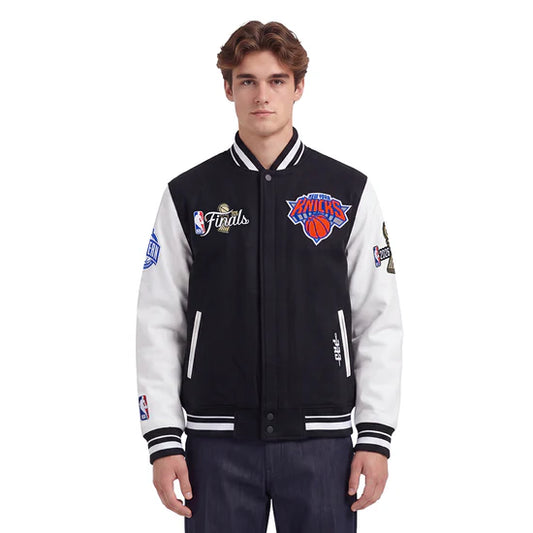 NEW YORK KNICKS MEN'S VARSITY JACKET BLACK