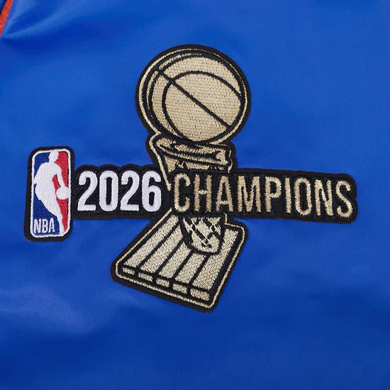 NEW YORK KNICKS 2026 NBA CHAMPIONSHIP MEN'S SATIN JACKET