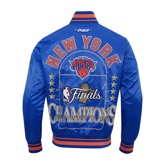 NEW YORK KNICKS 2026 NBA CHAMPIONSHIP MEN'S SATIN JACKET