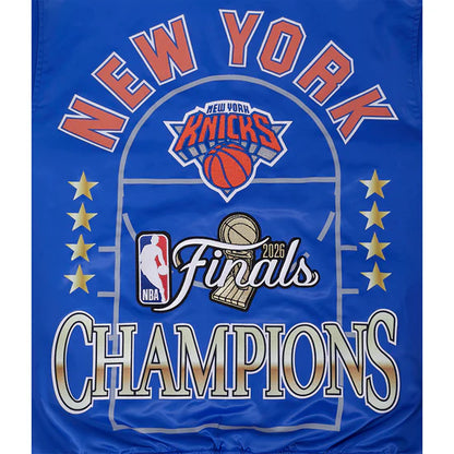 NEW YORK KNICKS 2026 NBA CHAMPIONSHIP MEN'S SATIN JACKET