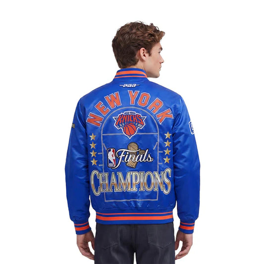 NEW YORK KNICKS 2026 NBA CHAMPIONSHIP MEN'S SATIN JACKET