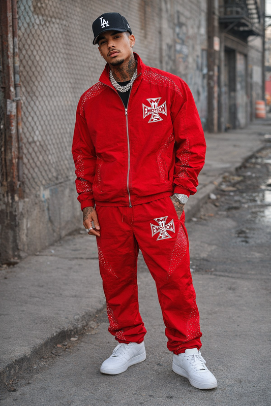 MIXED EMOTION NYLON SET RED