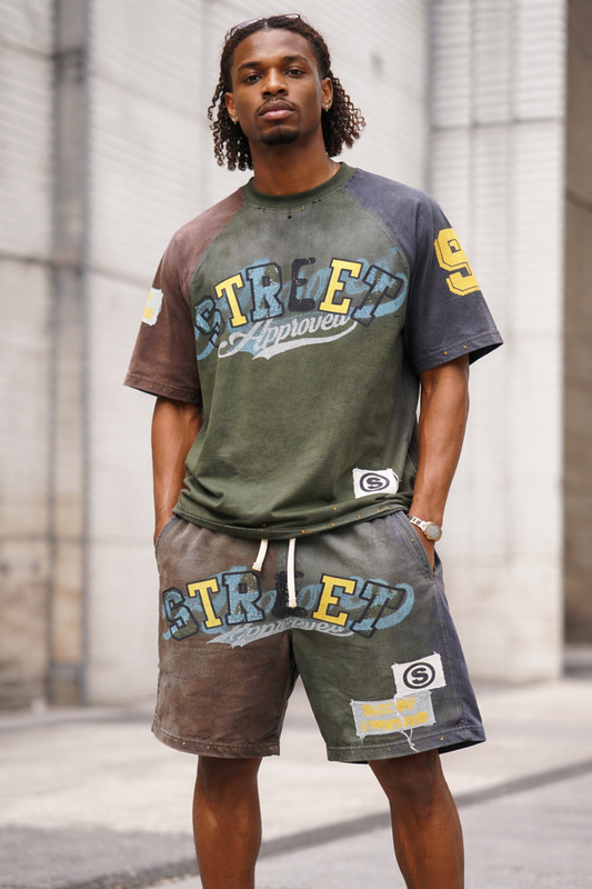 STREET APPROVED MEN'S COLOR BLOCK SHORT SET
