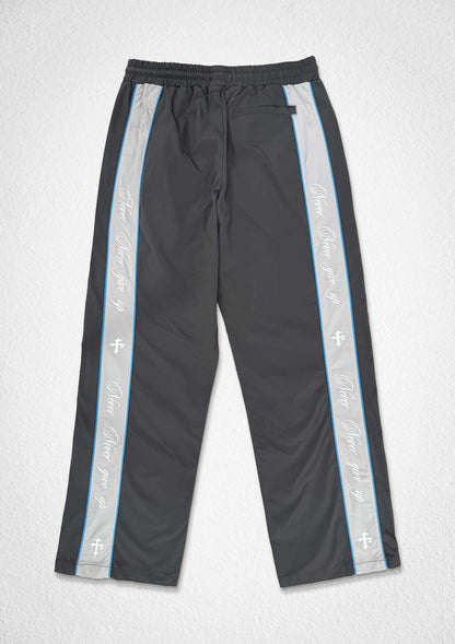 FIRST ROW NEVER GIVE UP MEN’S NYLON TRACK SET GREY