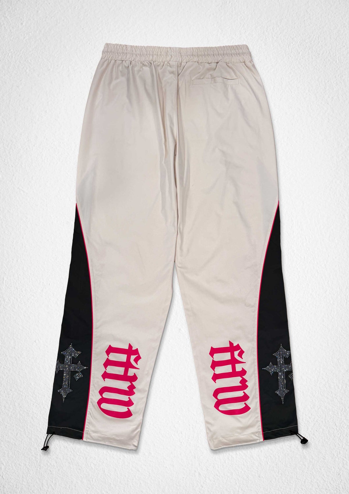 FIRST ROW NEVER GIVE UP MEN’S NYLON TRACK SET CREAM