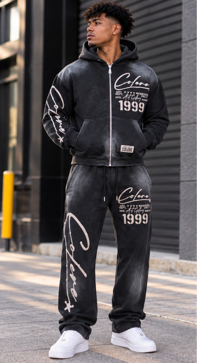 MEN'S HUDSON COLERE 1999 VINTAGE WASH ZIP-UP SWEATSUIT