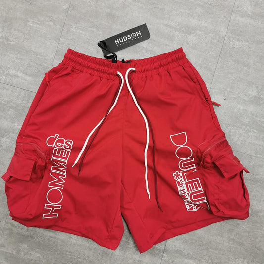 Hudson 4 Zipper Cargo Short Red