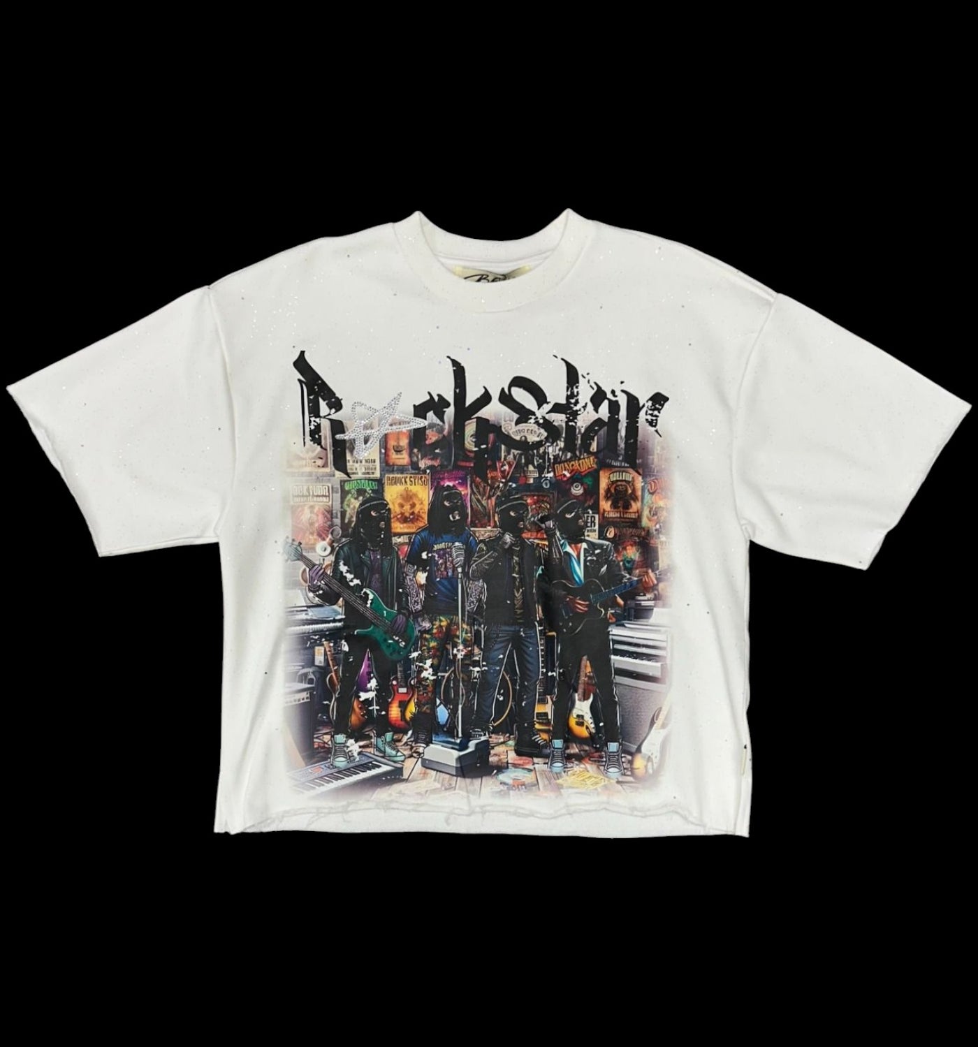 BKYS ROCK STAR CROPPED T-SHIRT WHITE