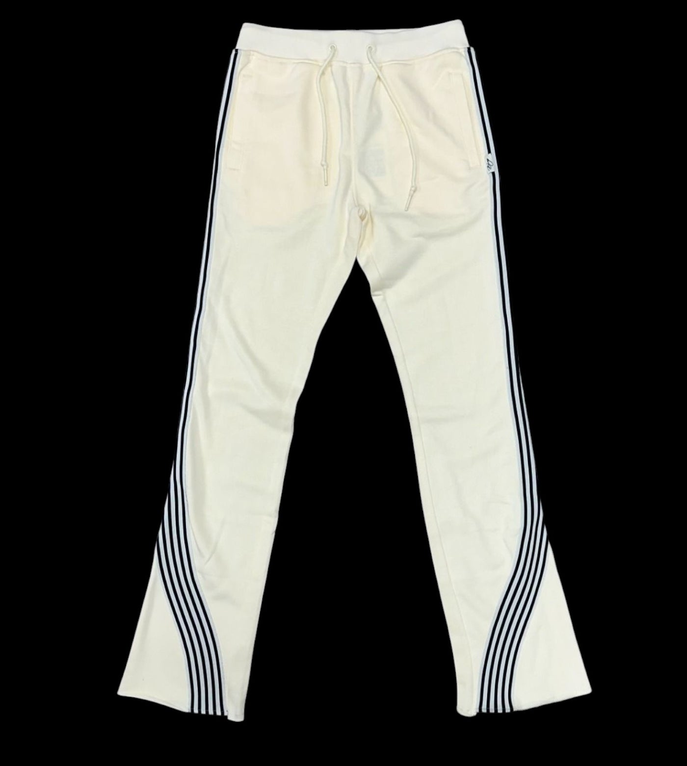 BKYS STRIPED STACKED PANTS OFF WHITE P1264