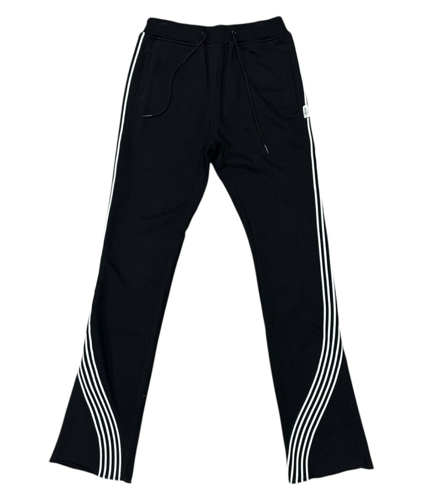 BKYS STRIPED STACKED PANTS BLACK AND WHITE P1264