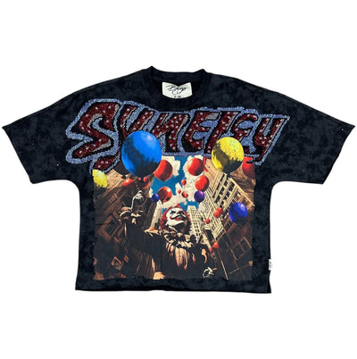 BKYS MENS SYNERGY CROPPED T-SHIRT BLACK