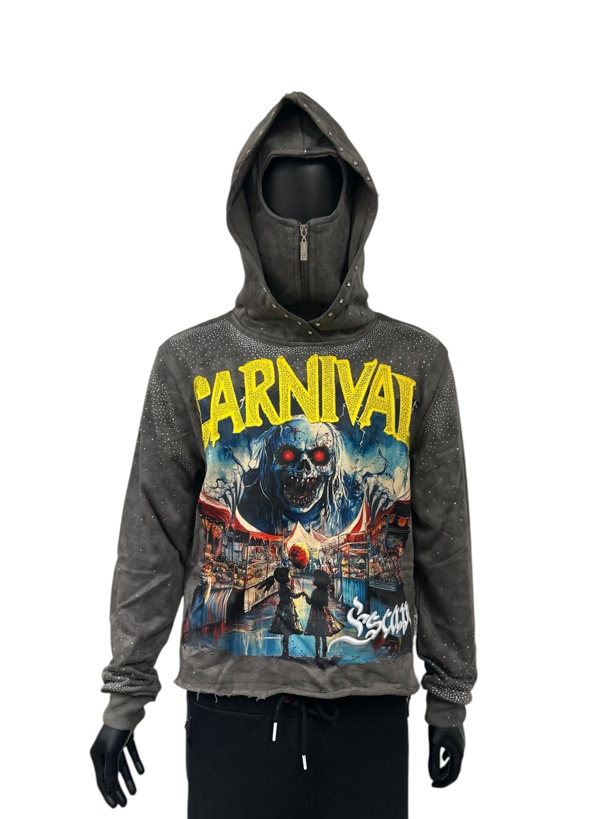 BKYS CARNIVAL MEN CROPPED HOODIE H1381
