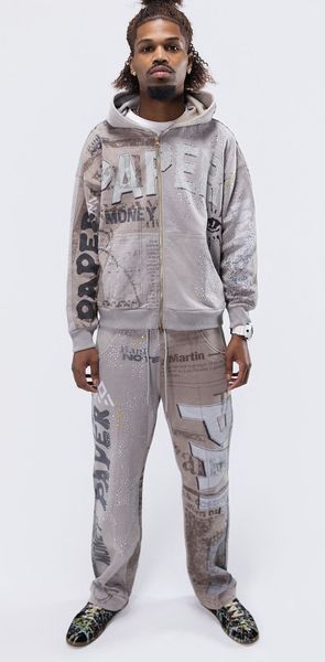 PAPERMONEY NEWSPAPER SWEATSUIT