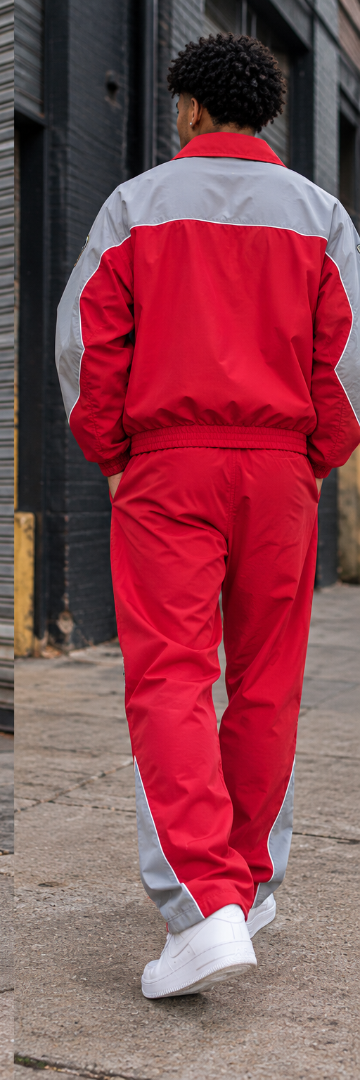 KINDRED MEN’S PATCHED STREET TRACKSUIT RED/GRAY