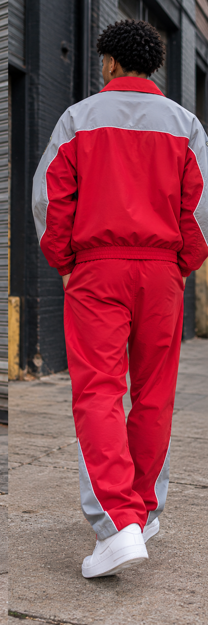 KINDRED MEN’S PATCHED STREET TRACKSUIT RED/GRAY