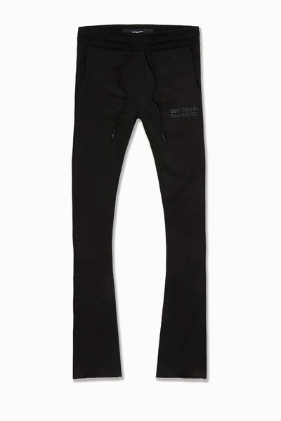 SYIP SWEATSUIT SET STACKED PANTS BLACK