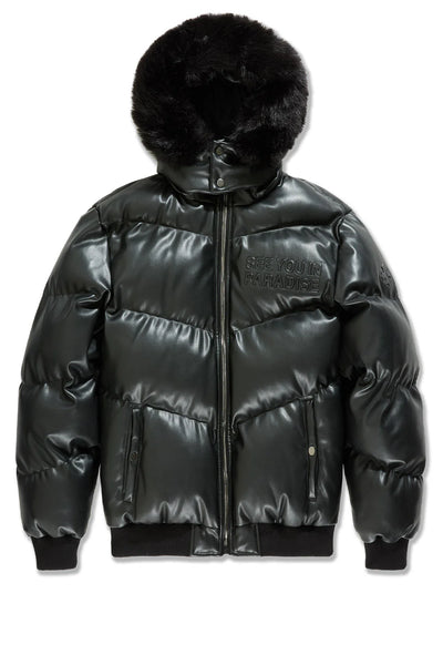 SYIP PU PUFFER WITH EMBOSS JACKET BLACK 91665