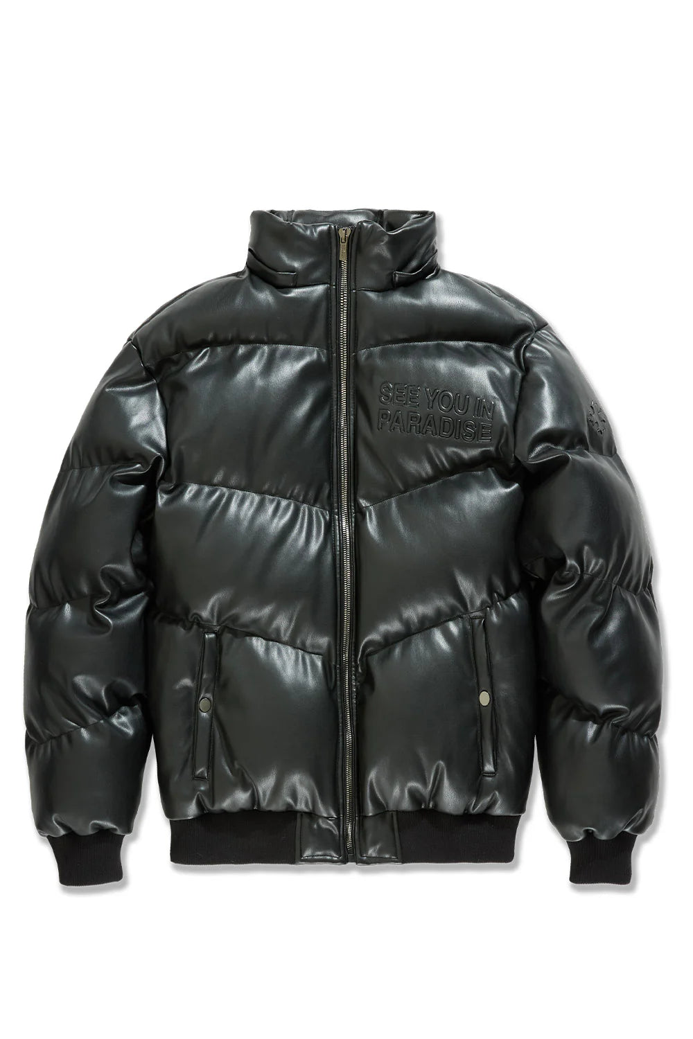 SYIP PU PUFFER WITH EMBOSS JACKET BLACK 91665