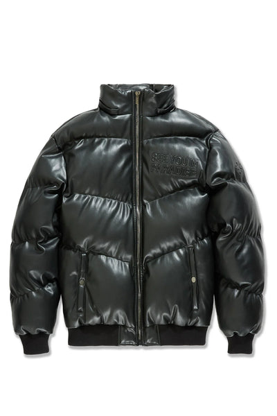 SYIP PU PUFFER WITH EMBOSS JACKET BLACK 91665