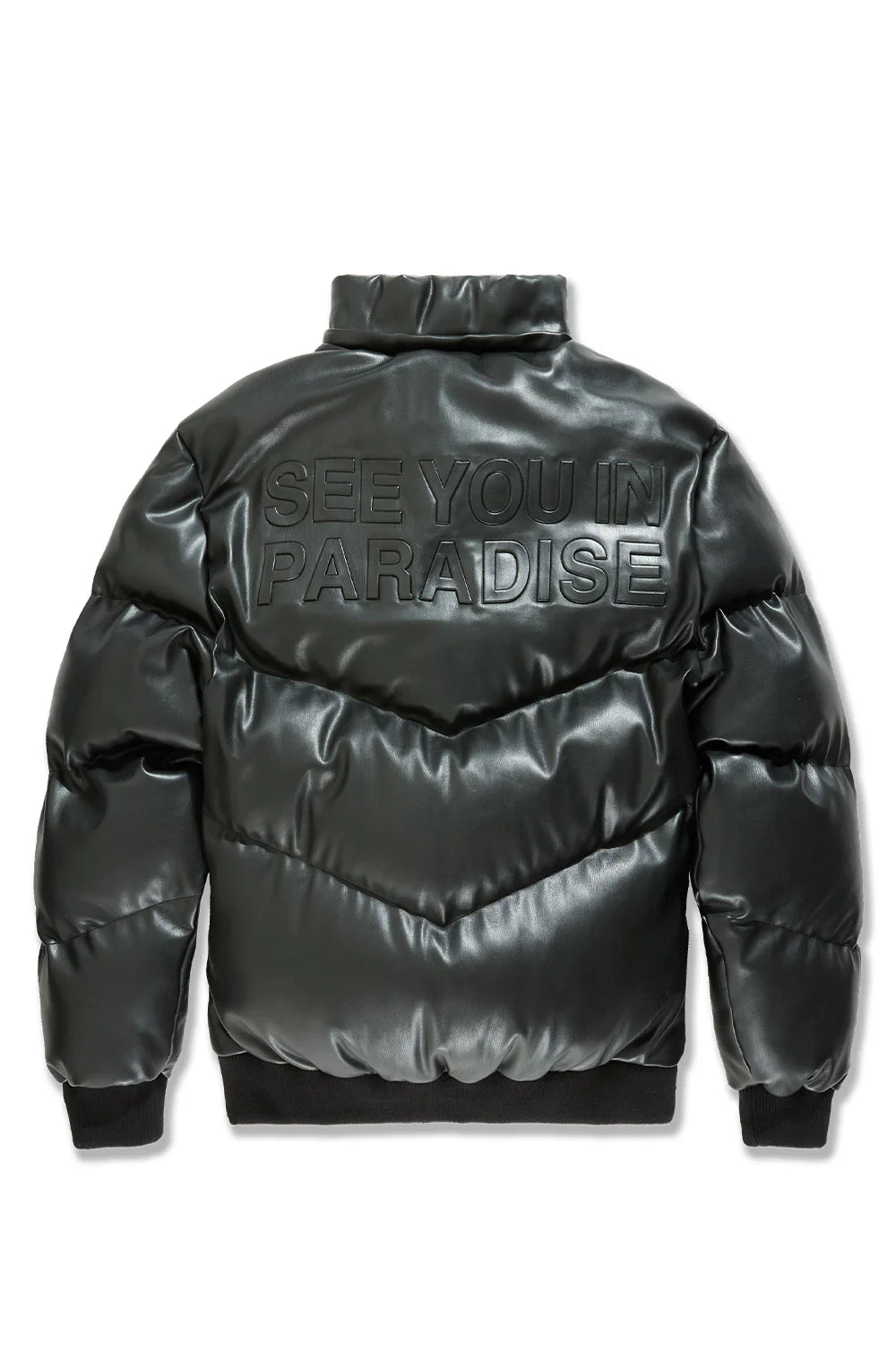 SYIP PU PUFFER WITH EMBOSS JACKET BLACK 91665