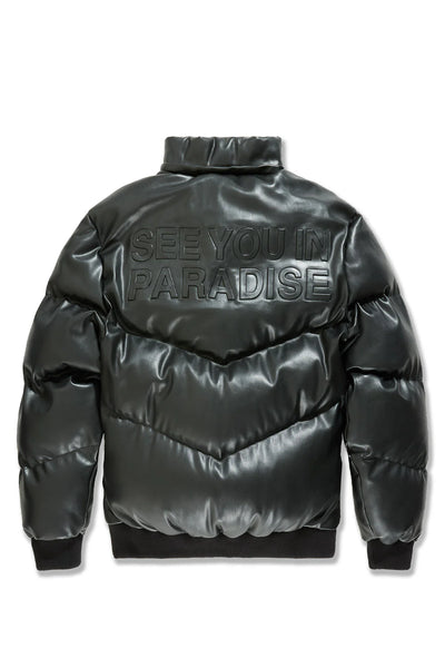 SYIP PU PUFFER WITH EMBOSS JACKET BLACK 91665