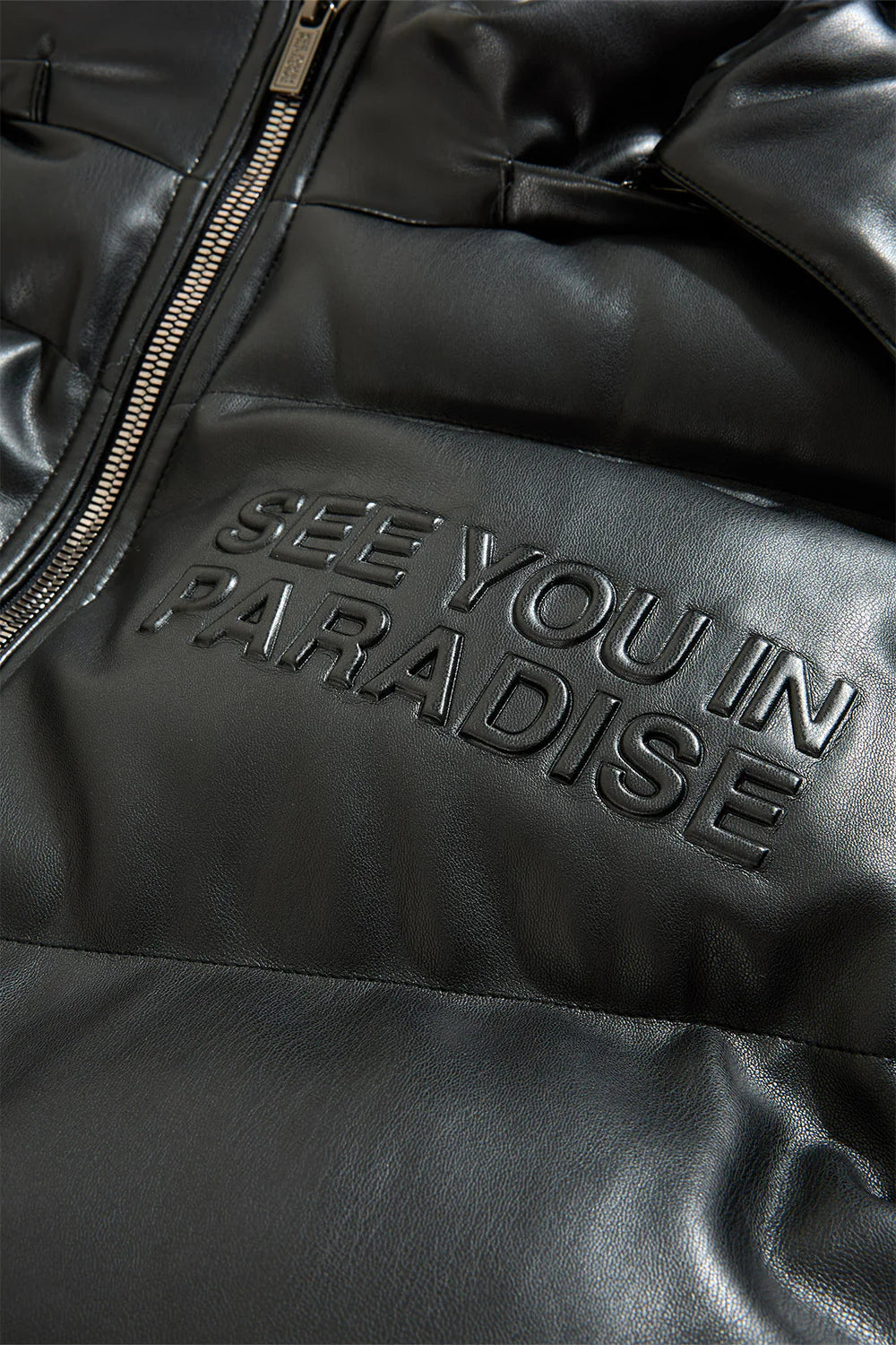 SYIP PU PUFFER WITH EMBOSS JACKET BLACK 91665