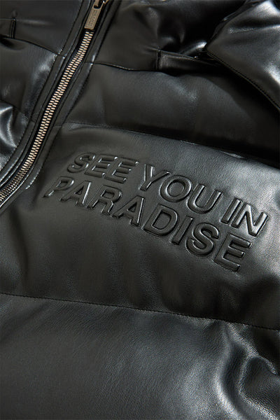 SYIP PU PUFFER WITH EMBOSS JACKET BLACK 91665