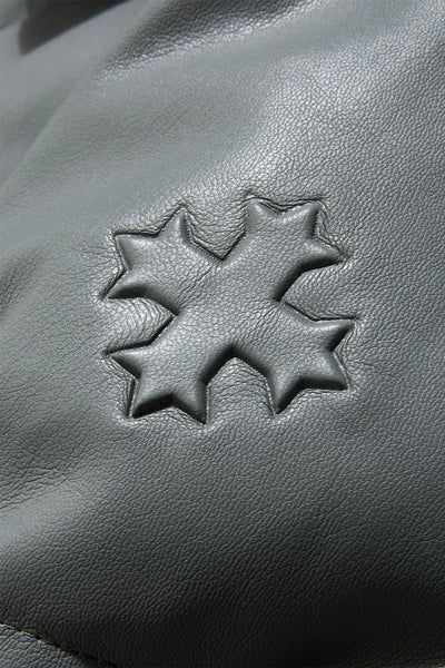 SYIP PU PUFFER WITH EMBOSS JACKET CHARCOAL 91665