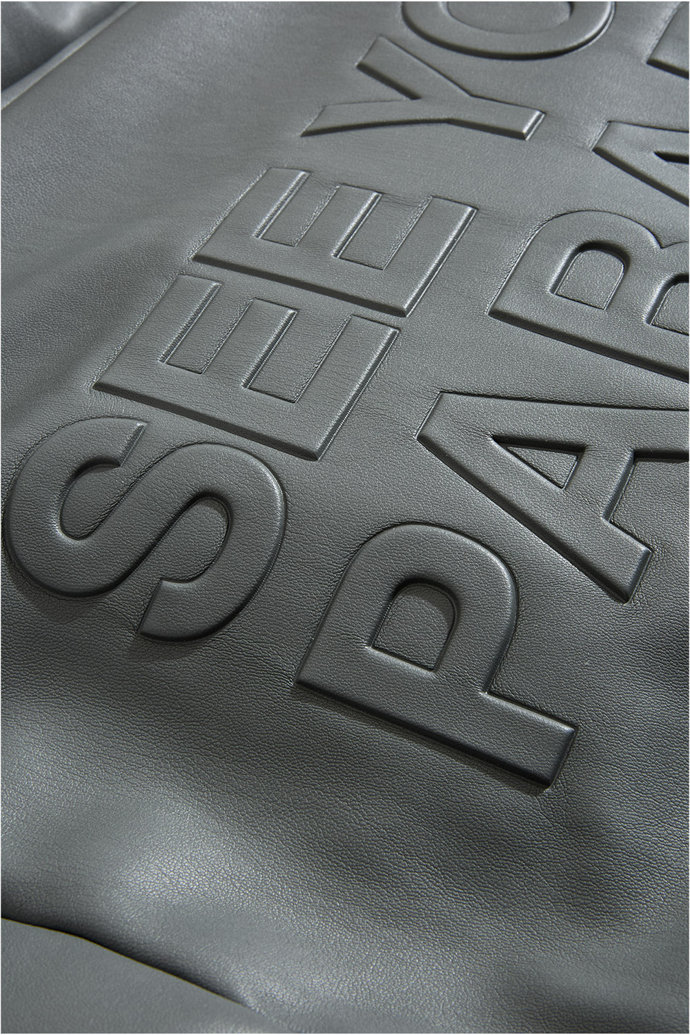 SYIP PU PUFFER WITH EMBOSS JACKET CHARCOAL 91665