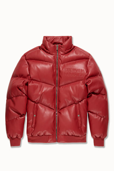 SYIP PU PUFFER WITH EMBOSS JACKET RED 91665