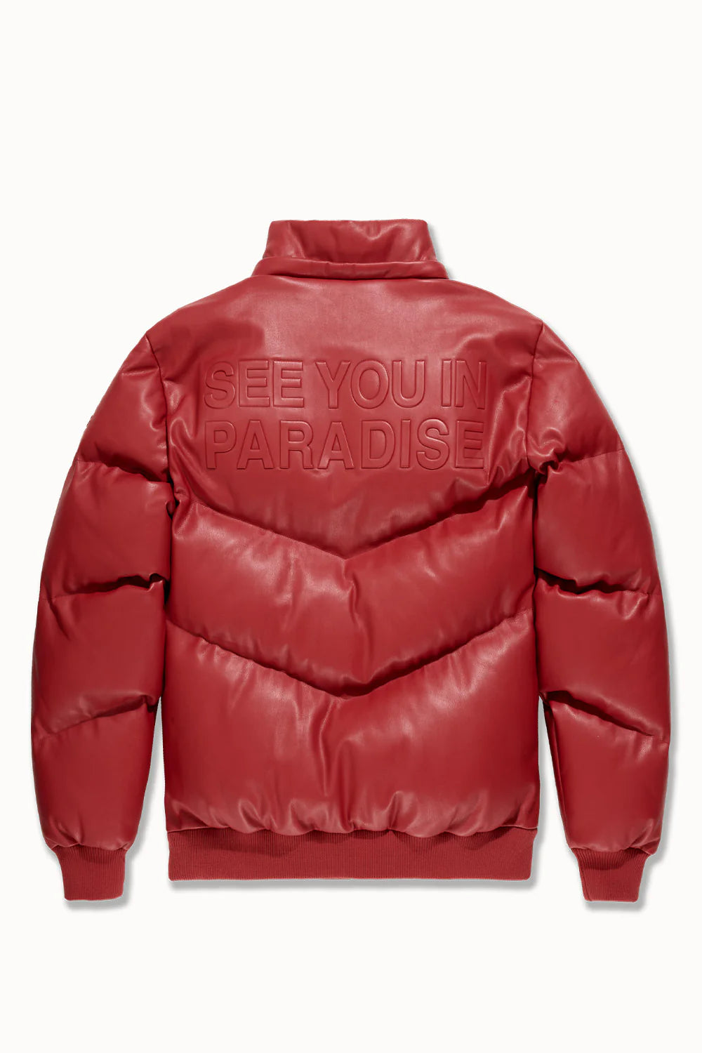 SYIP PU PUFFER WITH EMBOSS JACKET RED 91665