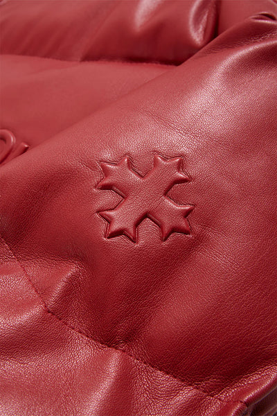 SYIP PU PUFFER WITH EMBOSS JACKET RED 91665