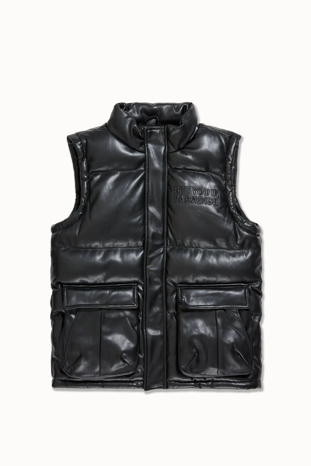 SEE YOU IN PARADISE PUFFY PU VEST 9382V