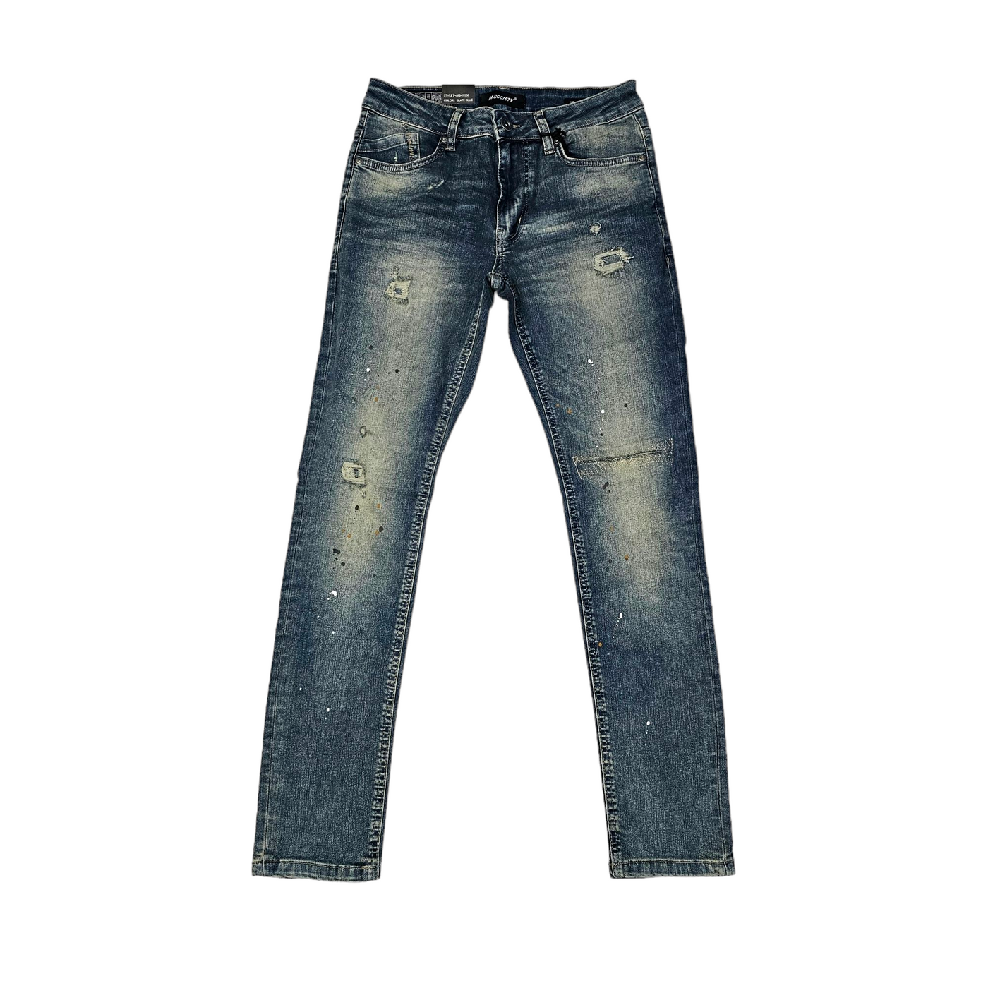 M. Society Men's Skinny Fit Jeans Slate Blue 80336